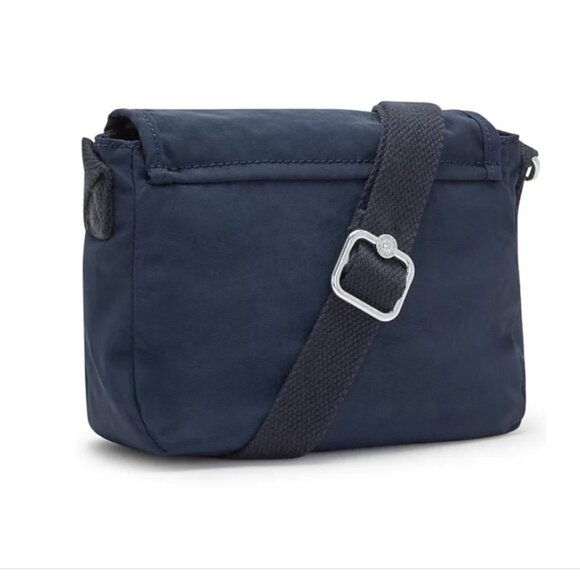 Kipling Sabian Mini Crossbody Bag Blue Bleu 2 Nylon Adjustable Strap Purse - Picture 3 of 5